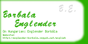borbala englender business card